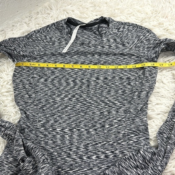 Lululemon Runderful Long Sleeve Spaced Out Space Dye Black White - Picture 4 of 7